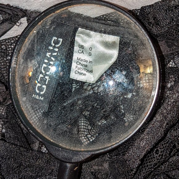 Black Lace H&M Divided See Through Top Size 0 - Picture 4 of 4